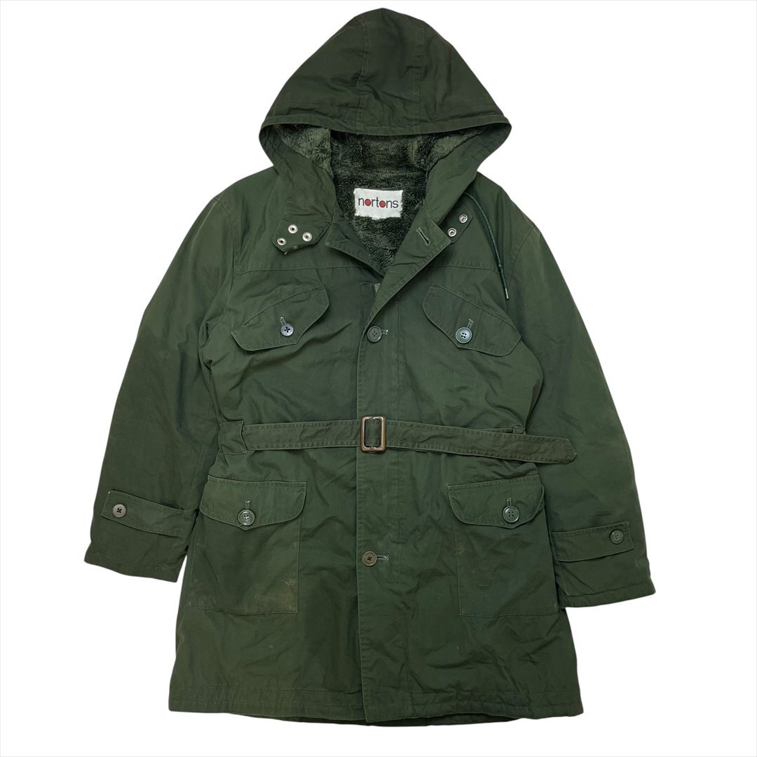 nortons ミリタリー M-47タイプ オーバー コート グリーン Military 古着 メンズ FREE ボア ライナー フィールド パーカー ジャケット拍卖