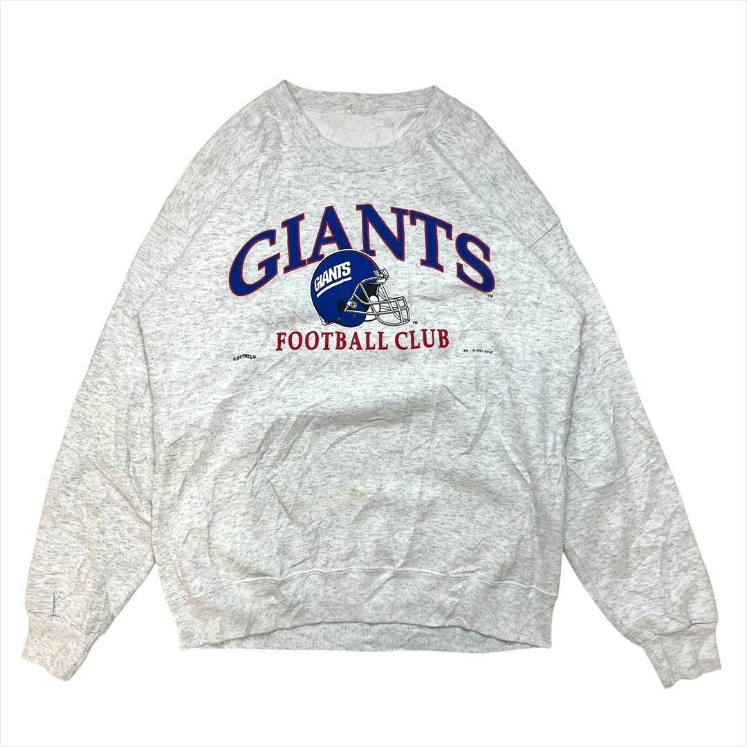 90s NFL NEWYORK GIANTS 裏起毛 スウェット シャツ トレーナー グレー 古着 メンズ FREE スエット ヴィンテージ ビンテージ拍卖