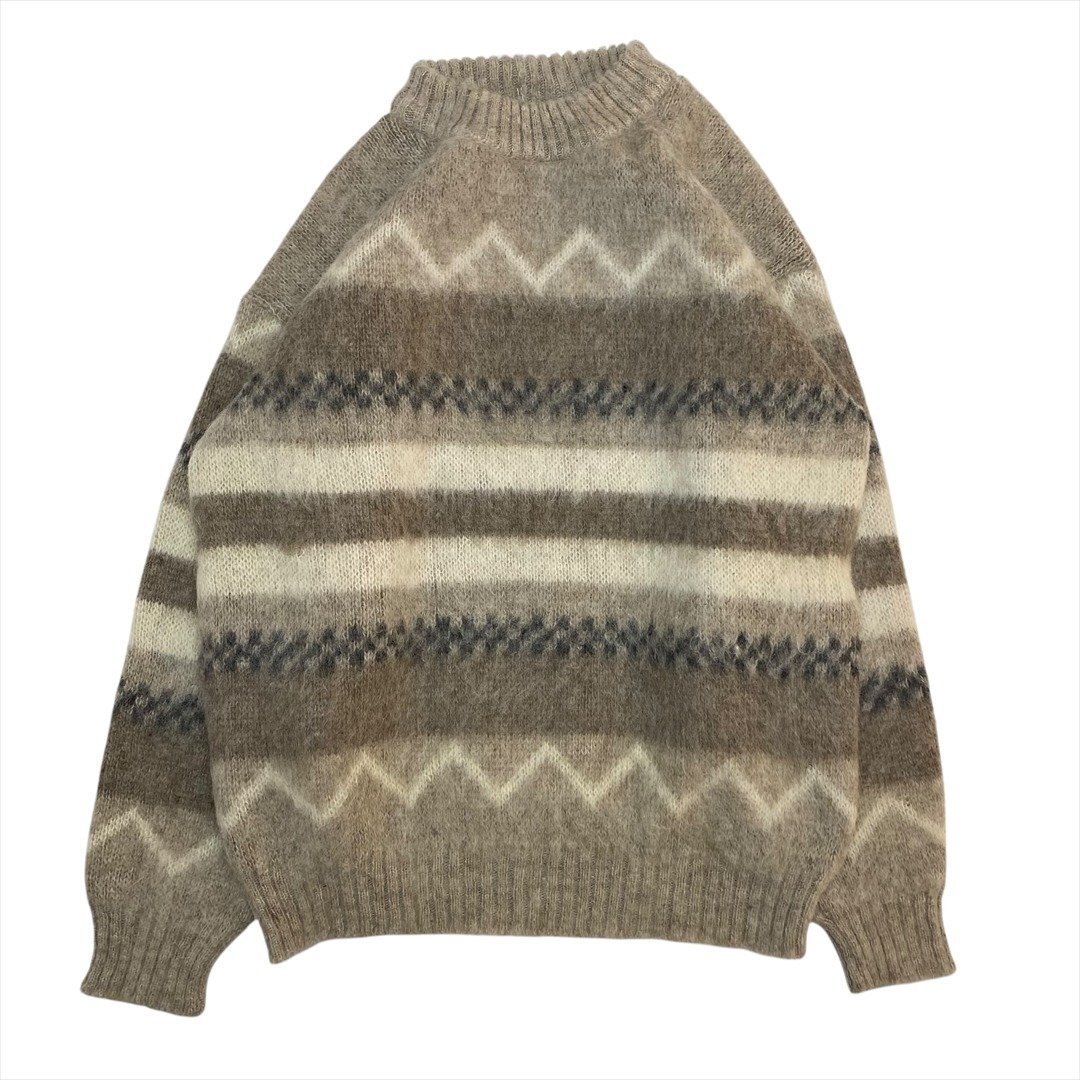 eider knit アイダーニット ウール ニット セーター 柄物 古着 メンズ S スコットランド製 シャギー Vintage ヴィンテージ ビンテージ拍卖