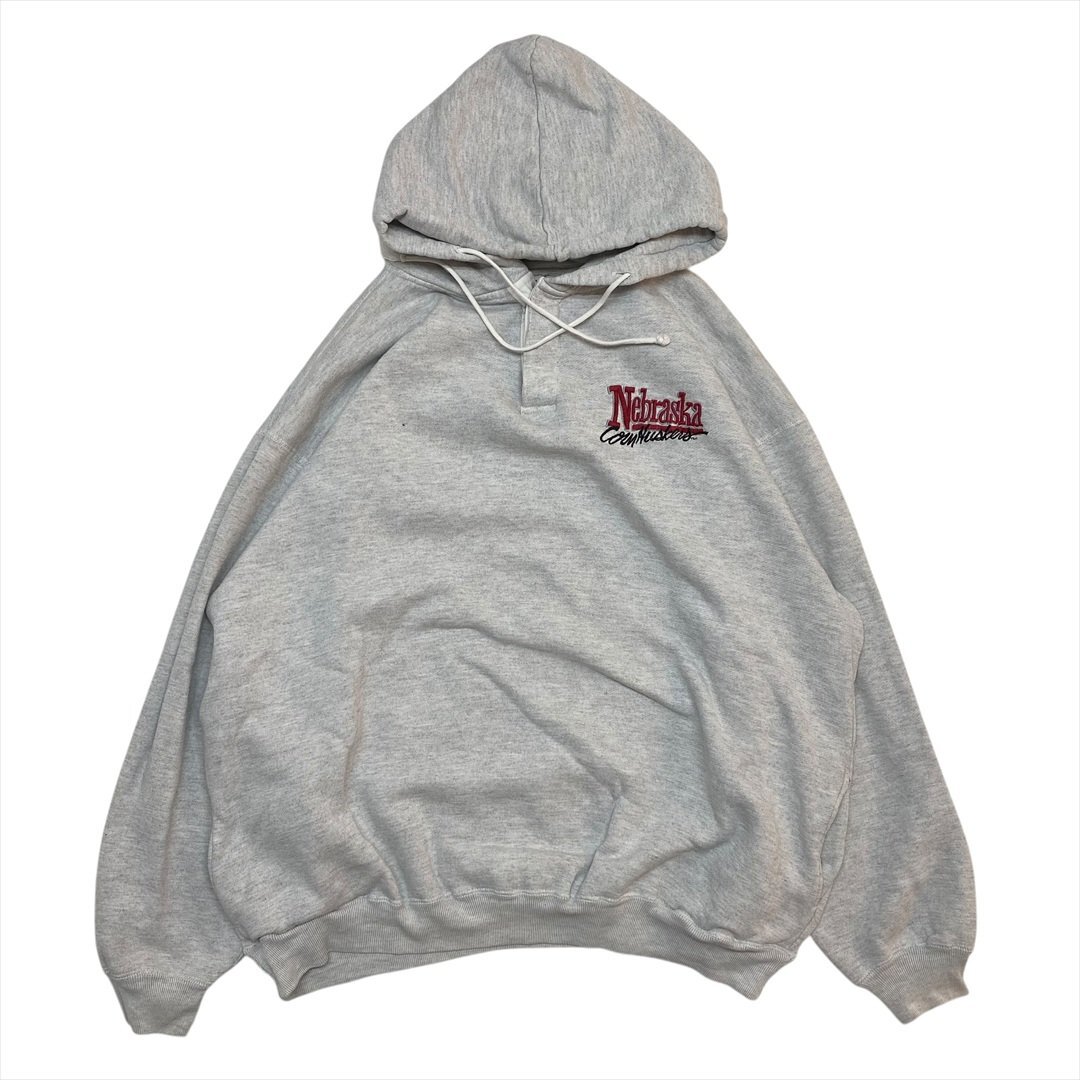 00s GALT SAND Nebraska cornhuskers カレッジ ロゴ スウェット パーカー グレー 古着 メンズ XL スエット アメフト ヴィンテージ拍卖