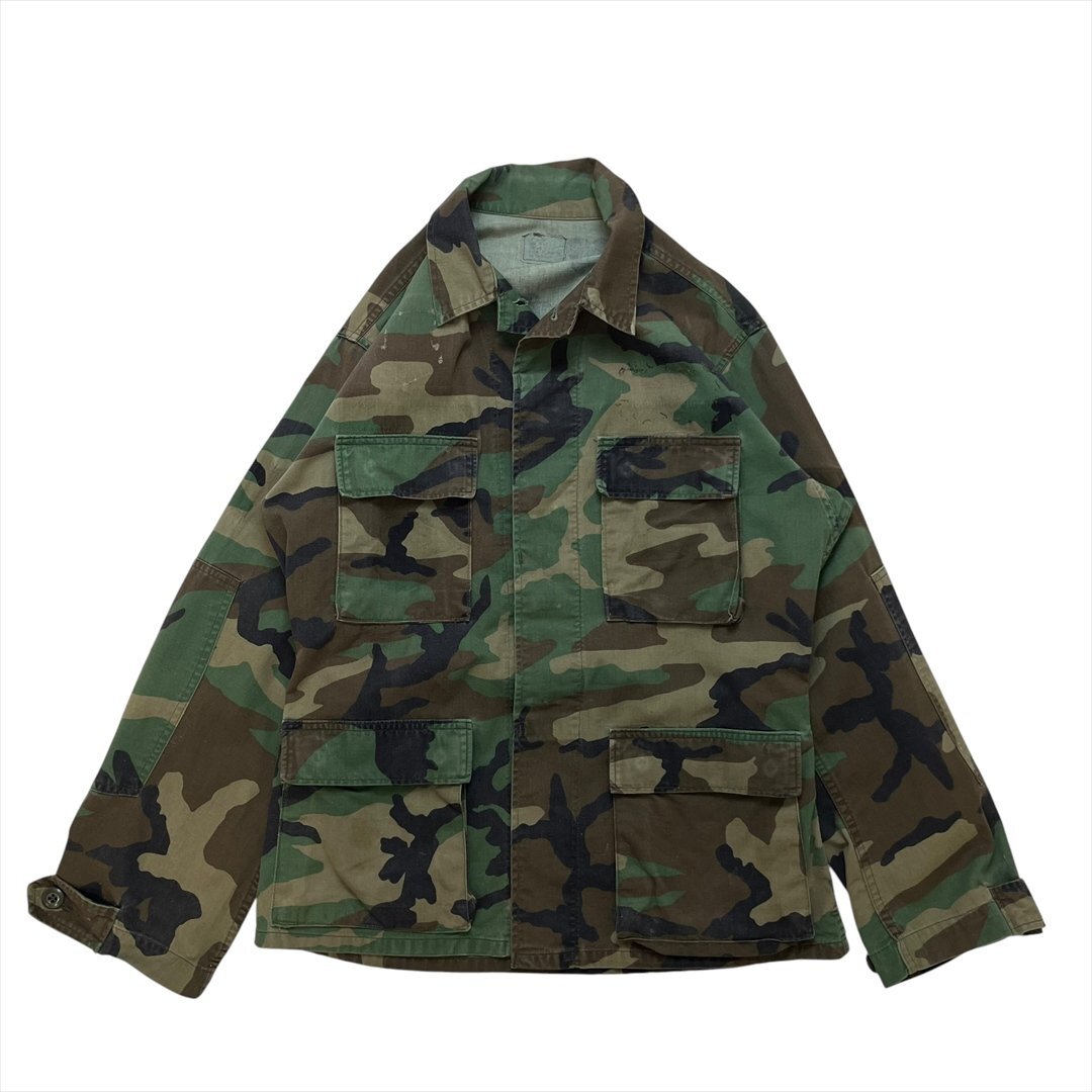 88s US ARMY アメリカ軍 ミリタリー 迷彩 コンバット ジャケット 柄 Military 古着 メンズ FREE BDU ウッドランド ヴィンテージ ビンテージ拍卖