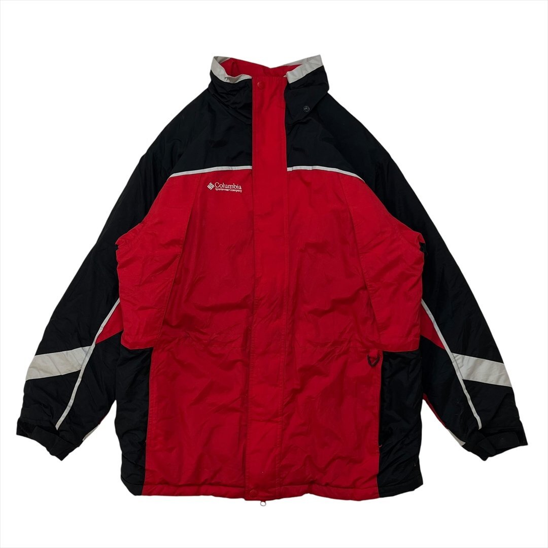 コロンビア ナイロン マウンテン ジャケット レッド Columbia 古着 メンズ FREE キッズ サイズ18/20 身長約160~170cm ヴィンテージ拍卖