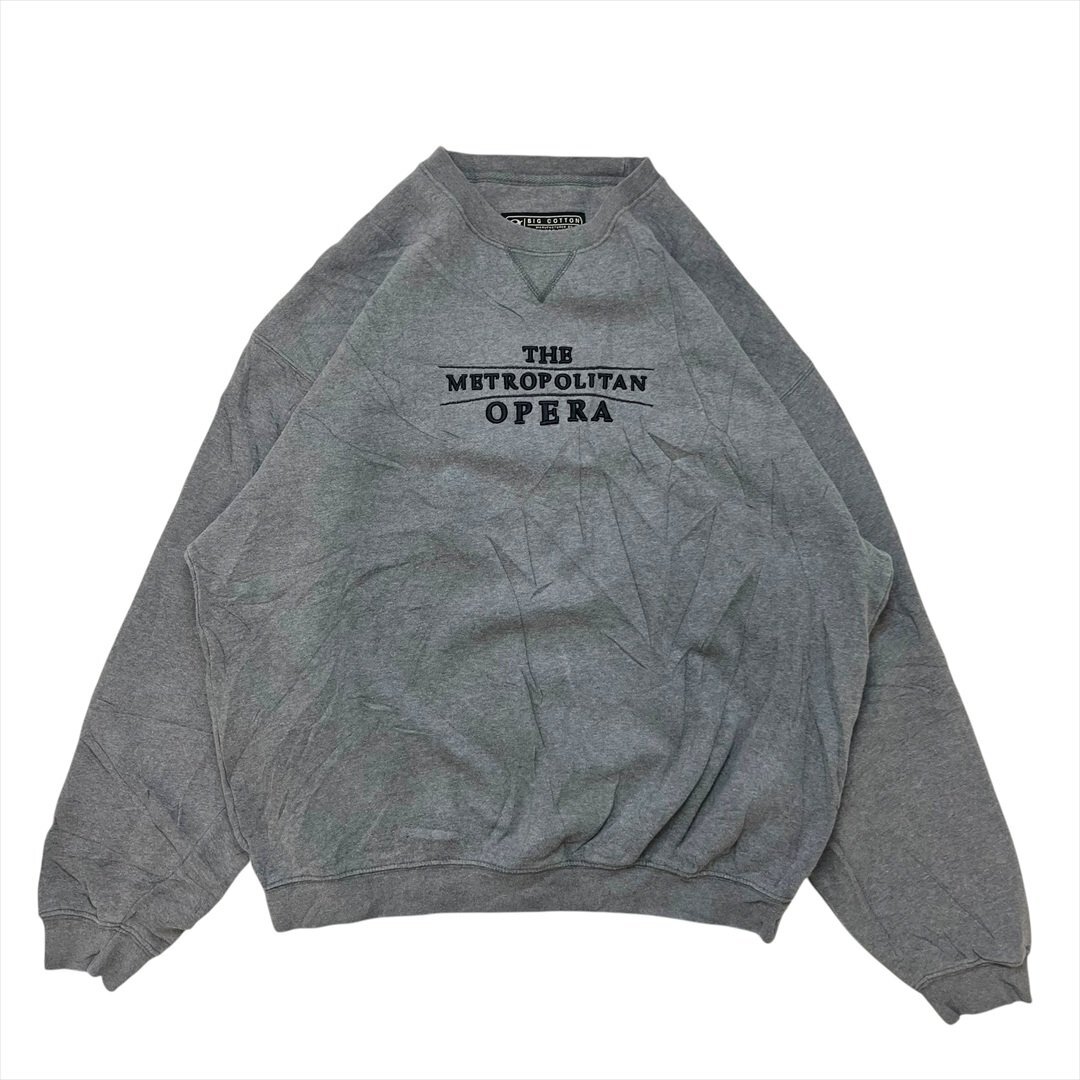 90s Vintage GEAR FOR SPORTS メトロポリタン歌劇場 裏起毛 スウェット トレーナー グレー 古着 メンズ L スエット Vガゼット ヴィンテージ拍卖