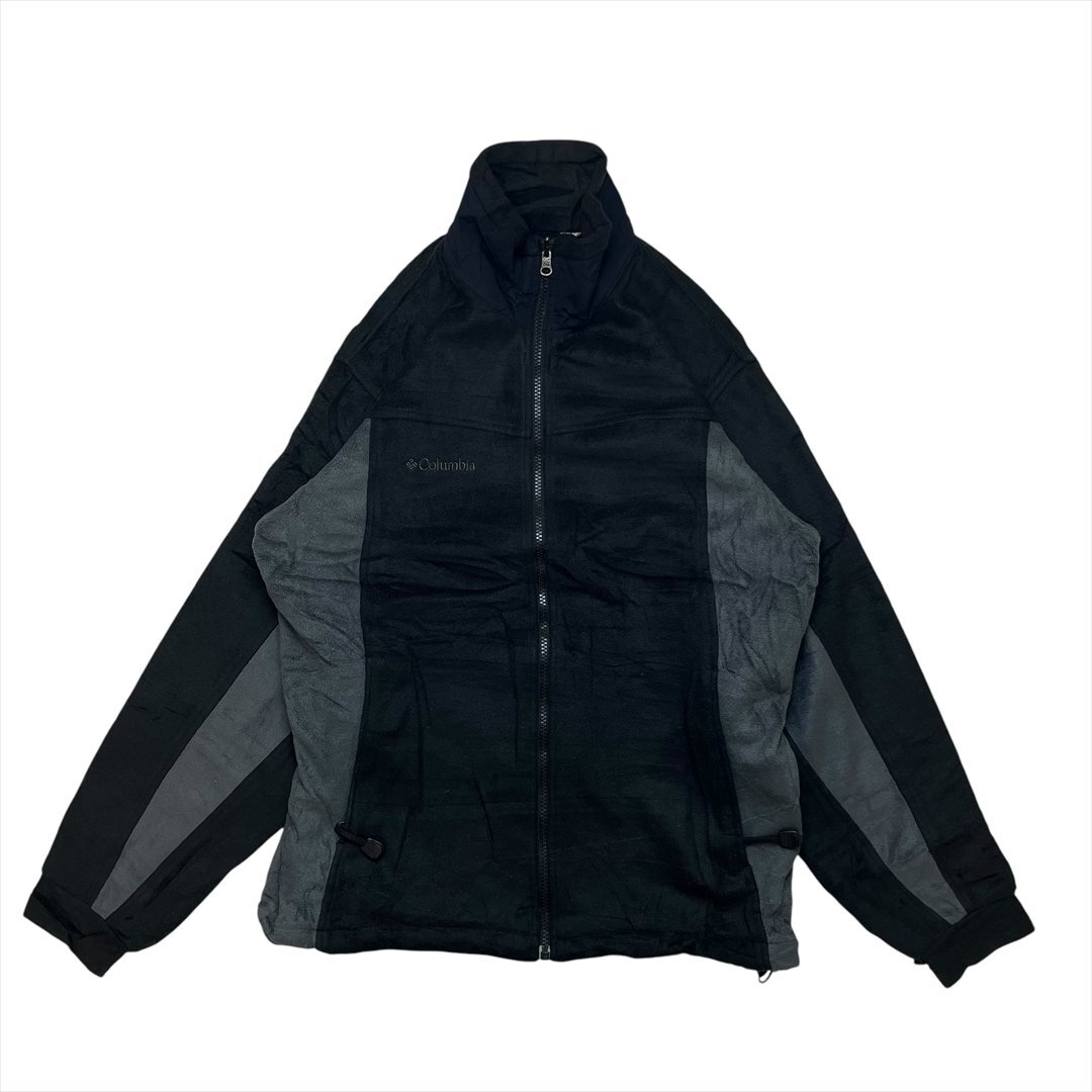 コロンビア バイカラー フリース ジャケット ブラック Columbia 古着 メンズ S ワンポイント ロゴ Vintage ヴィンテージ ビンテージ拍卖