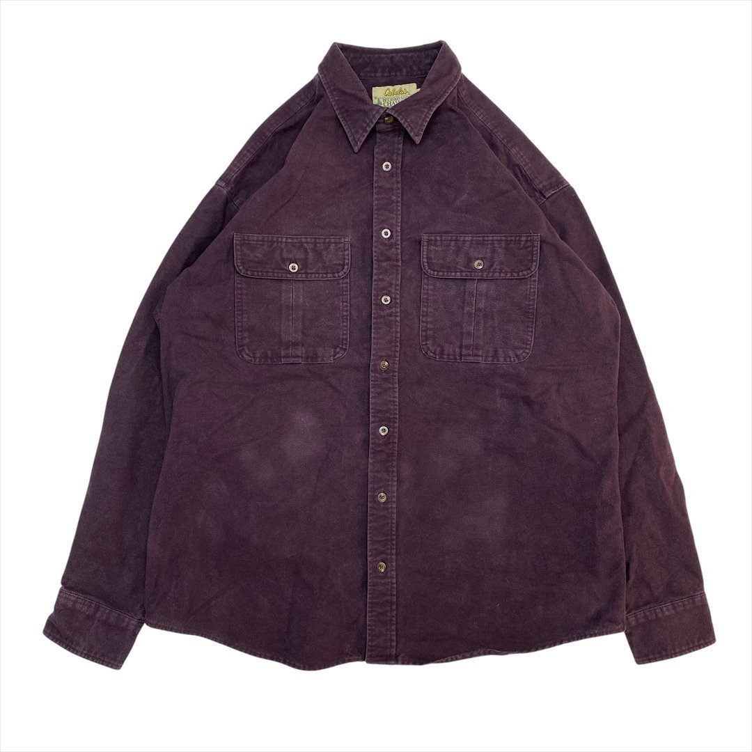 Cabelas カベラス シャモアクロス シャツ 長袖 パープル 古着 メンズ XL ヘビー フランネル Vintage ヴィンテージ ビンテージ拍卖