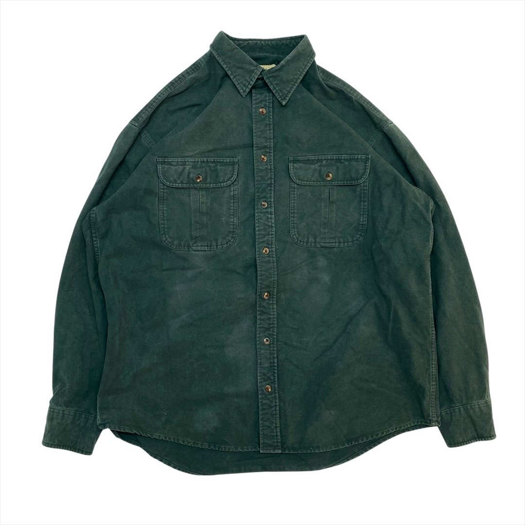 Cabelas カベラス シャモアクロス シャツ 長袖 グリーン 古着 メンズ XL ヘビー フランネル Vintage ヴィンテージ ビンテージ拍卖