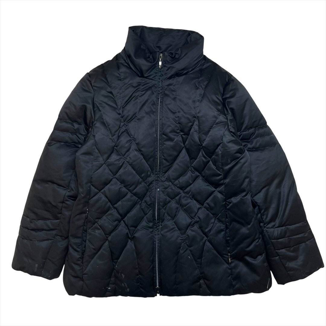 【訳アリ】 ST.JOHNS'BAY キルティング ダウン ジャケット ブラック 古着 レディース L フードなし Vintage ヴィンテージ ビンテージ拍卖