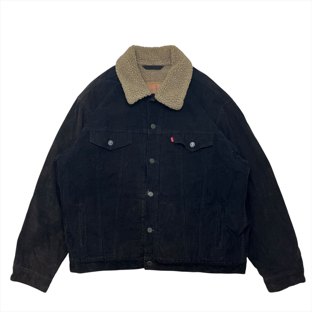 リーバイス 70520-1039 コーデュロイ ボア トラッカー ジャケット ブラック LEVIS 古着 メンズ XL Vintage ヴィンテージ ビンテージ拍卖