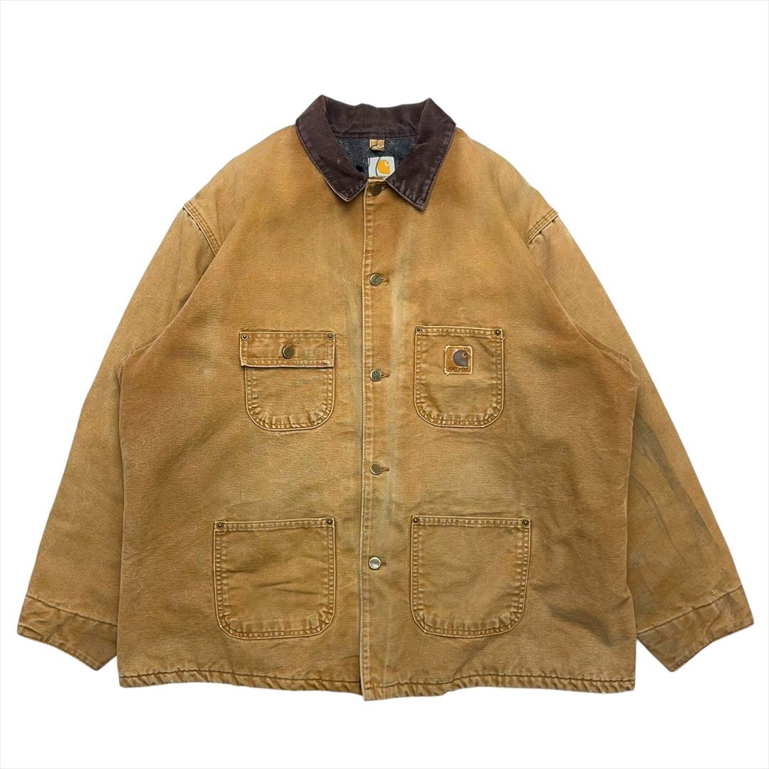 カーハート ミシガン チョア コート ベージュ carhartt 古着 メンズ FREE ダック ワーク ジャケット Vintage ヴィンテージ カバーオール拍卖
