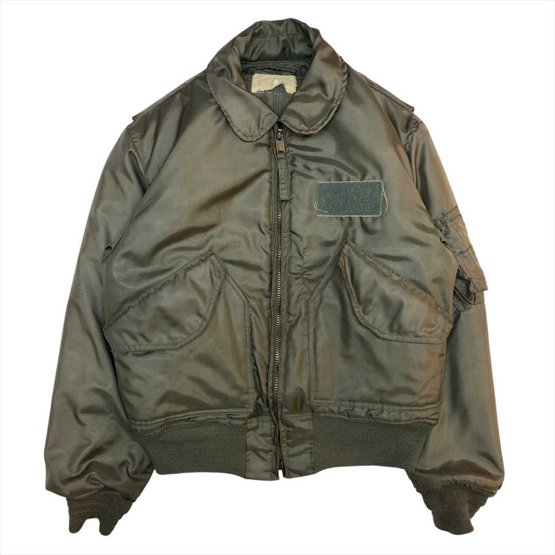 70s Vintage ミリタリー U.S.Air Force CWU-45P フライト ジャケット カーキ Military 古着 メンズ M MA-2 ボマー ヴィンテージ ビンテージ拍卖