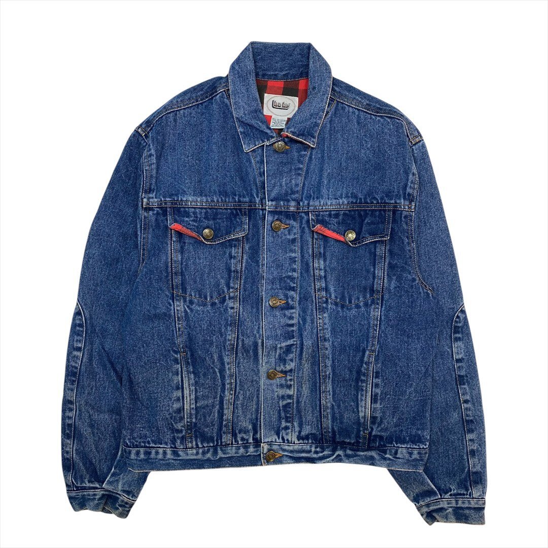 Live ins バッファローチェック ネルライナー デニム ジャケット ブルー 古着 メンズ L Vintage ヴィンテージ ビンテージ拍卖