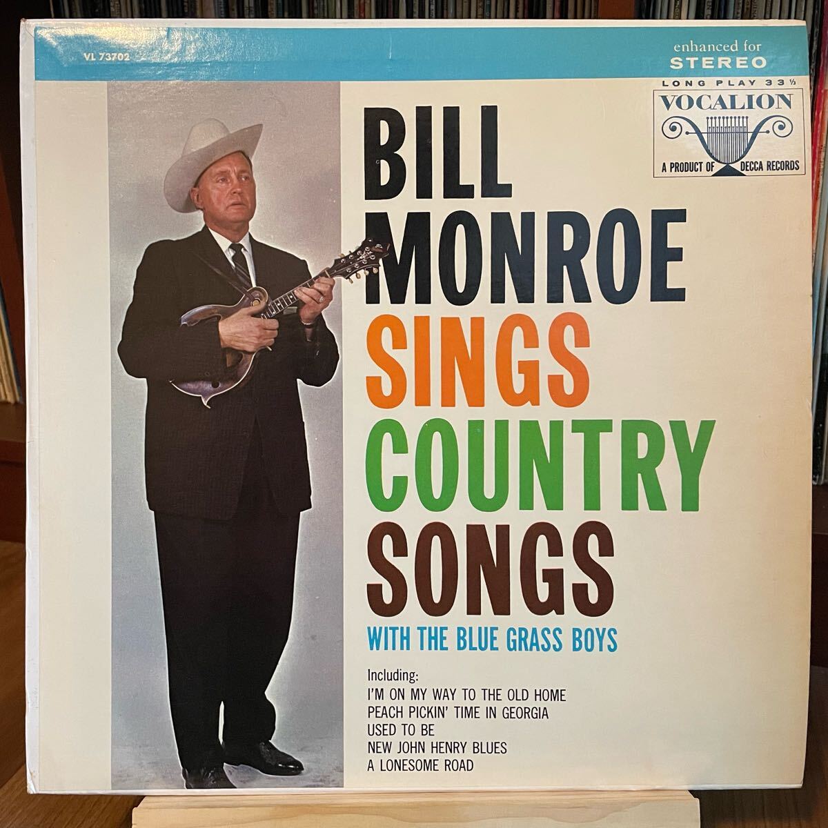【US盤Org.】Bill Monroe Sings Country Songs (With The Blue Grass Boys) (1965) Vocalion VL 73702拍卖