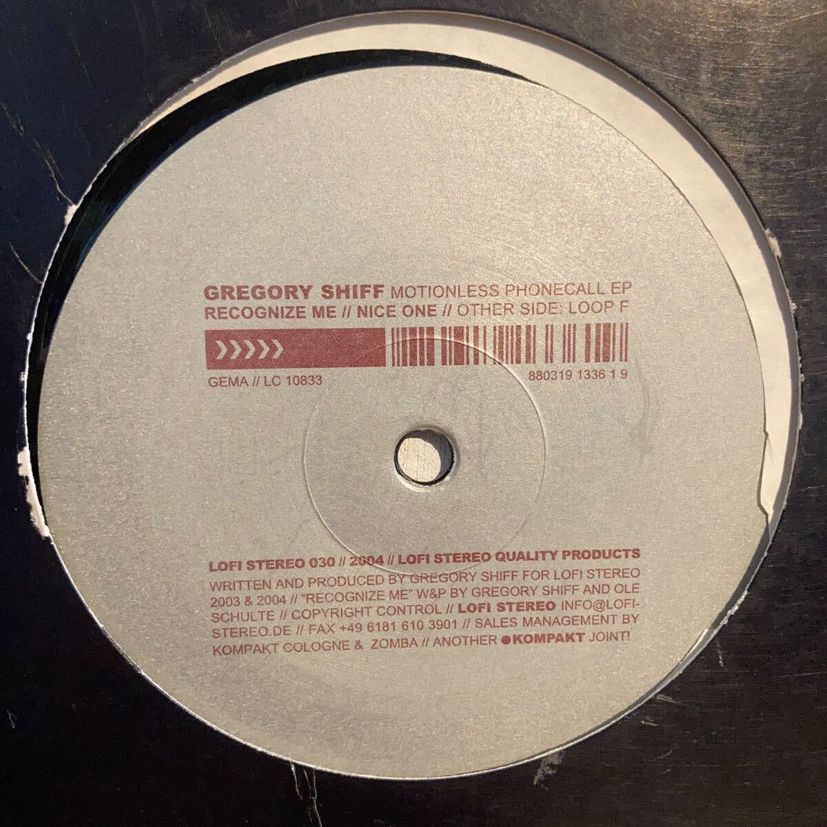 Gregory Shiff - Motionless Phonecall E.P.拍卖