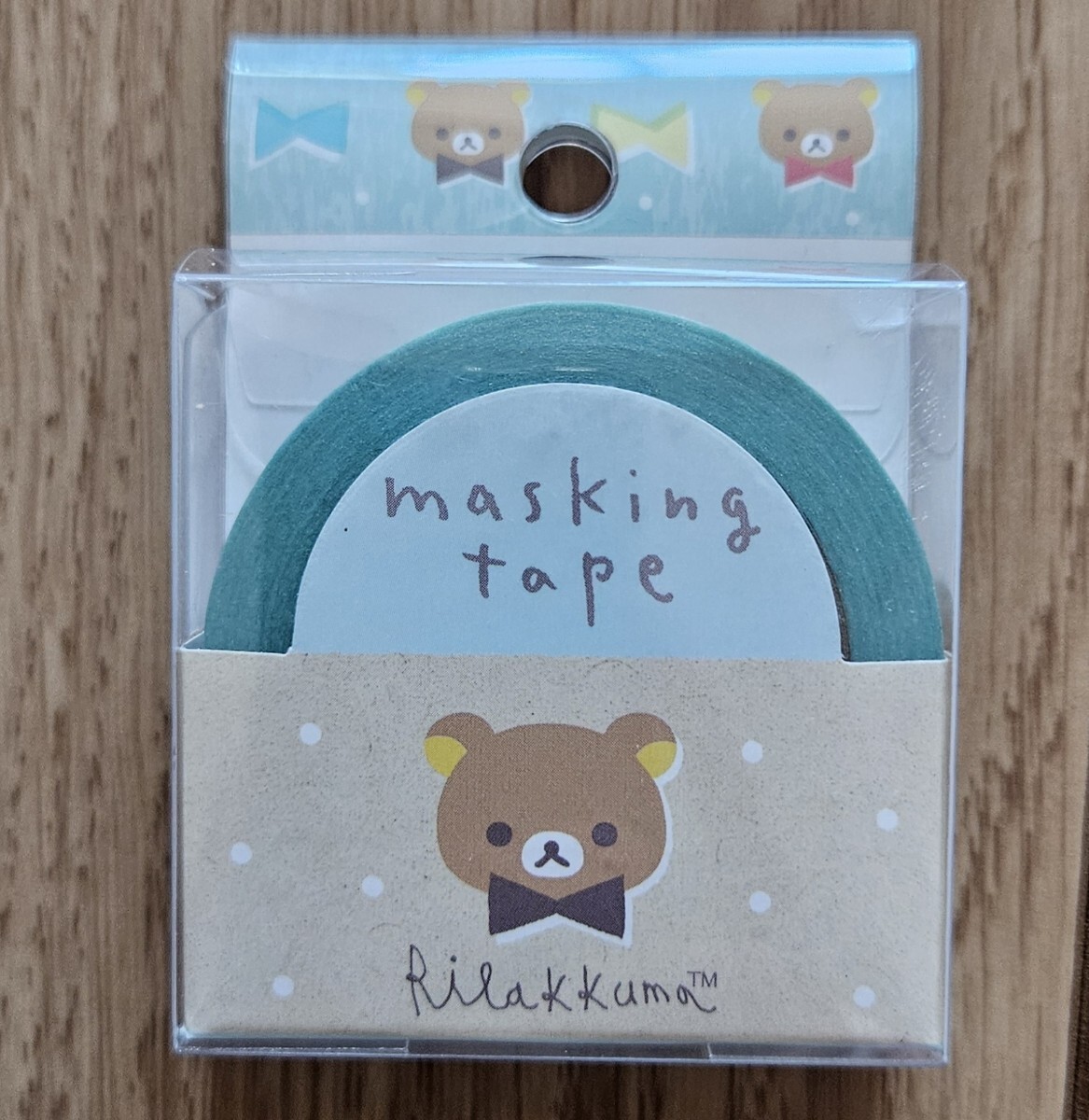 ♪リラックマ2018マスキングテープ♪リラックマ蝶ネクタイ水色♪拍卖