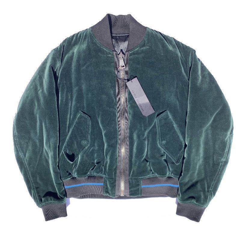 ハイダーアッカーマン Haider Ackermann ベルベット リバーシブル ボンバージャケット MA-1 中綿ジャケット アウター ジップアップ M拍卖