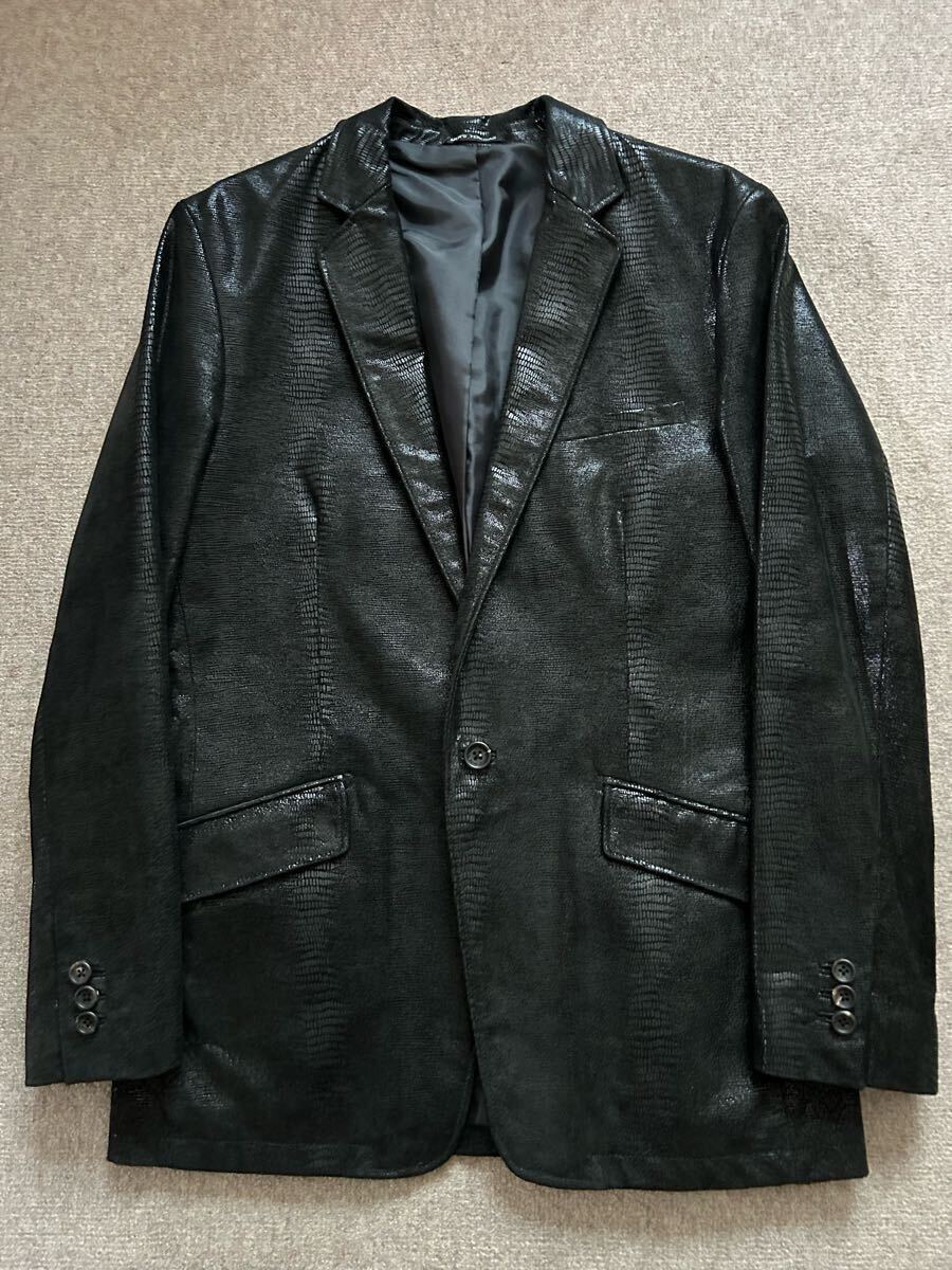 メンズ ティノラス MEN'S TENORAS レザー ジャケット テーラードジャケット Lサイズ ブラック拍卖