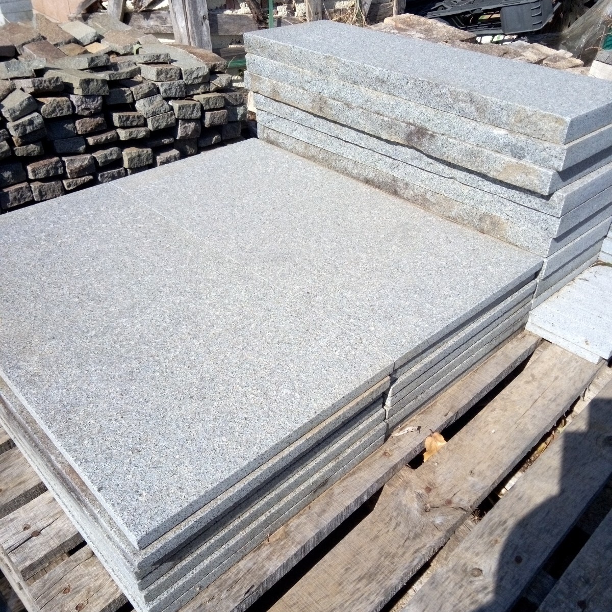 【グレー御影石】敷石 ミックスサイズ 約4平米(お引取限定)拍卖