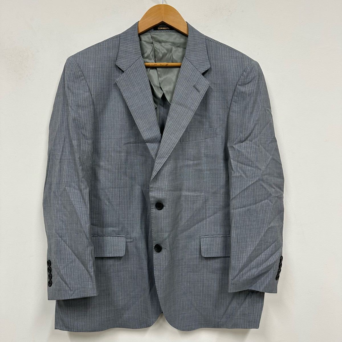 EDWARDS エドワーズ Ermenegildo Zegna エルメネジルド・ゼニア シングルジャケット ストライプ 背抜き サイドベンツ 2B a844拍卖