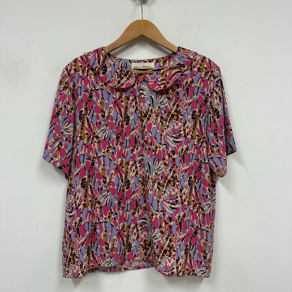 MISS CHLOE ミスクロエ 総柄 半袖トップス ブラウス レディース サイズ40 ポリエステル100% クロエ トップス a897拍卖