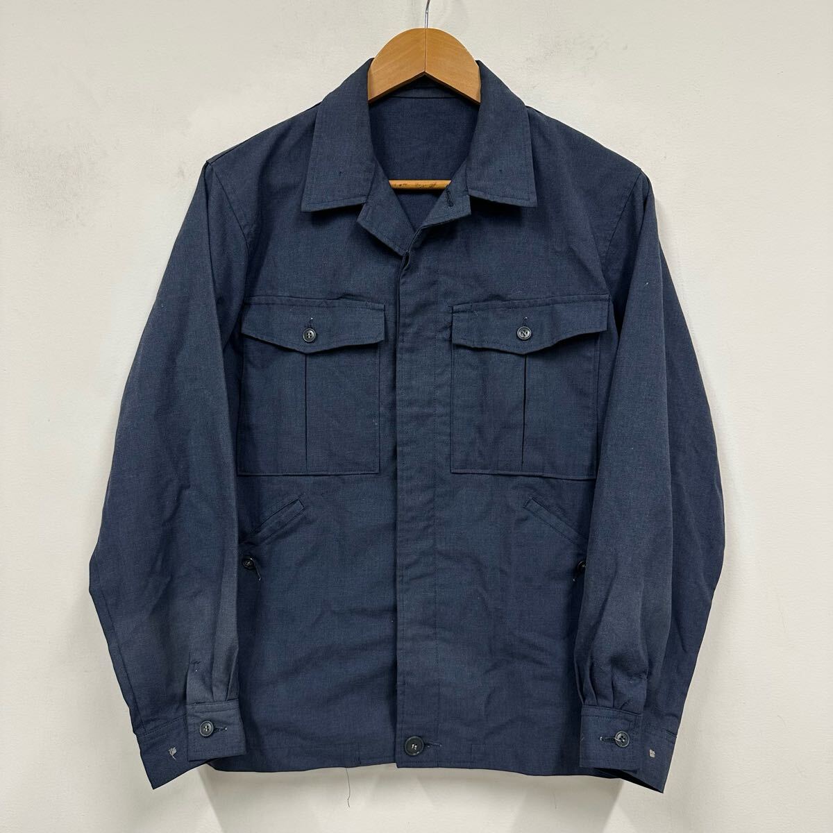 日本国有鉄道 ワークジャケット ネイビー メンズ 作業服 鉄道 国鉄 制服 昭和47年度 a912拍卖