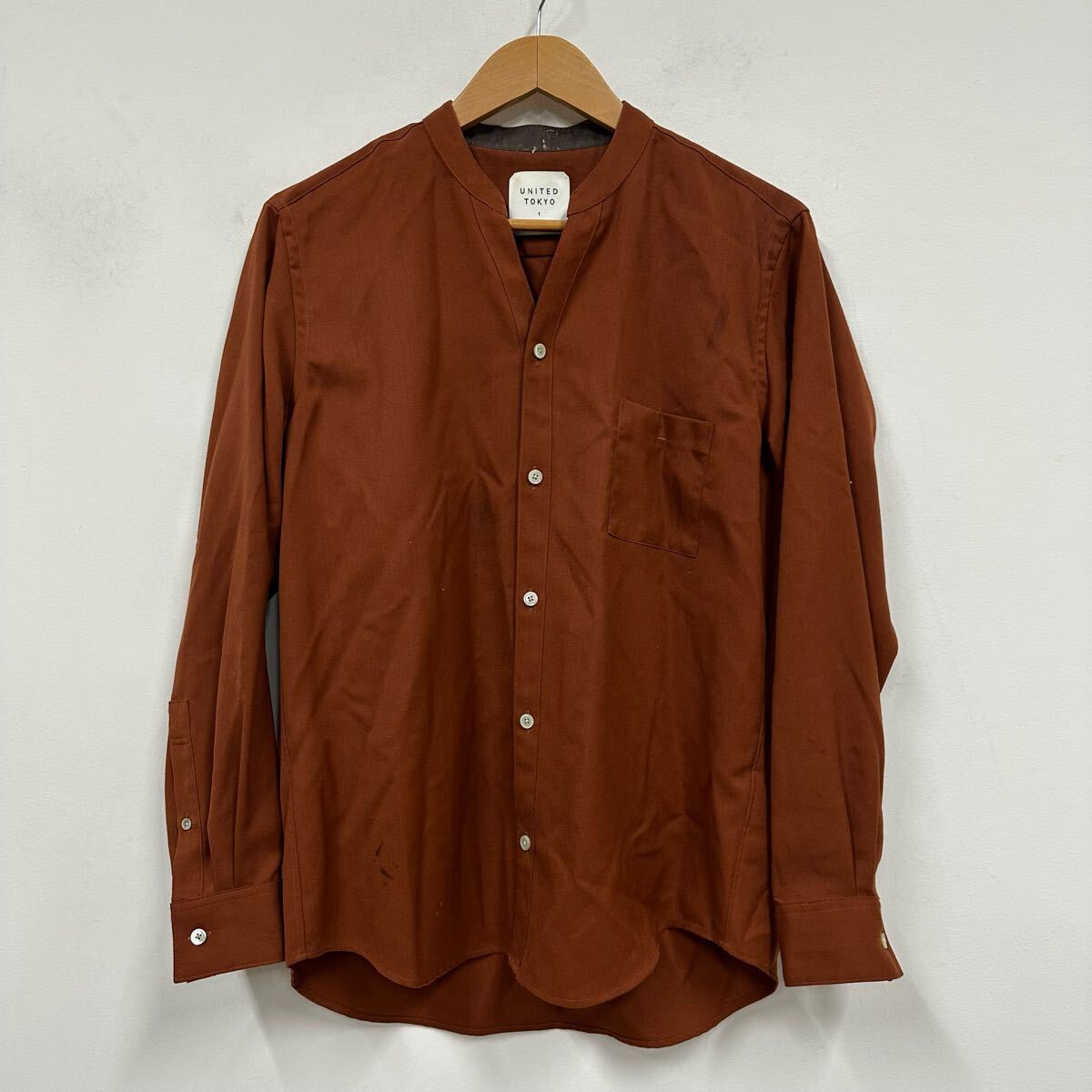 UNITED TOKYO ユナイテッド トウキョウ ネックロングスリーブシャツ メンズ ブラウン サイズ1 長袖シャツ a924拍卖