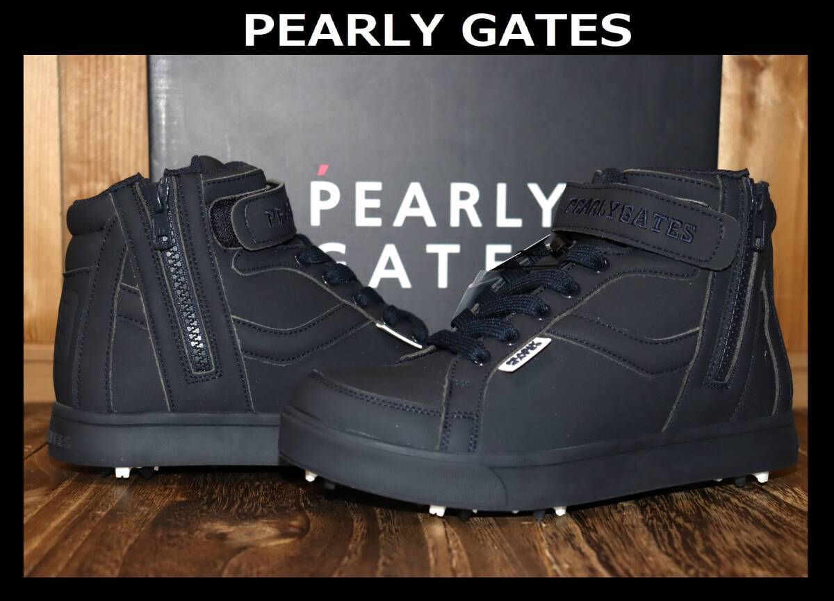 送料無料 特価即決【未使用】 PEARLY GATES ★ ミドルカットソフトスパイク ゴルフシューズ (24cm) ★ パーリーゲイツ 3万5200円 併拍卖