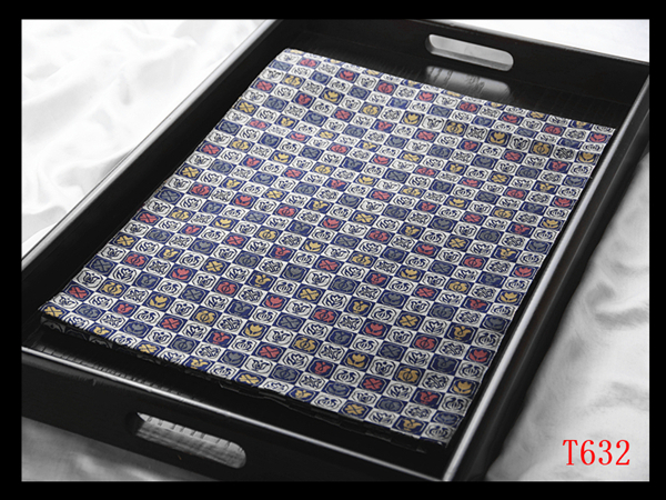 蔵【T632】厳選逸品 市松装飾紋 灰白色深縹色 気品豊かに 正絹高級美術名古屋帯 ◇検◇簪着物袋帯和装小物帯締め拍卖
