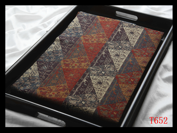 蔵【T652】厳選逸品 裂取唐草花紋 滅紫色紅海老茶色灰黄緑色 気品豊かに 正絹高級美術名古屋帯 ◇検◇簪着物袋帯和装小物帯締め拍卖