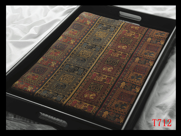 蔵【T712】西陣逸品 壁画紋 紅海老茶色芥子色 気品豊かに 正絹高級美術名古屋帯 ◇検◇簪着物袋帯和装小物帯締め拍卖