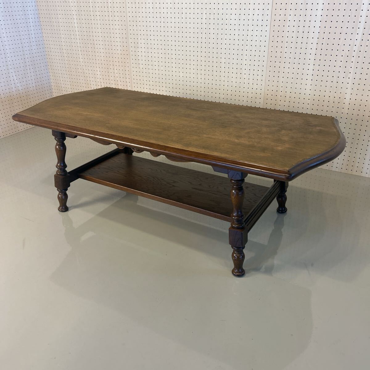 ヴィンテージ HIDA 飛騨産業 キツツキ 穂高シリーズ センターテーブル コーヒーテーブル 楢材 カントリー アンティーク調 クラシカル拍卖