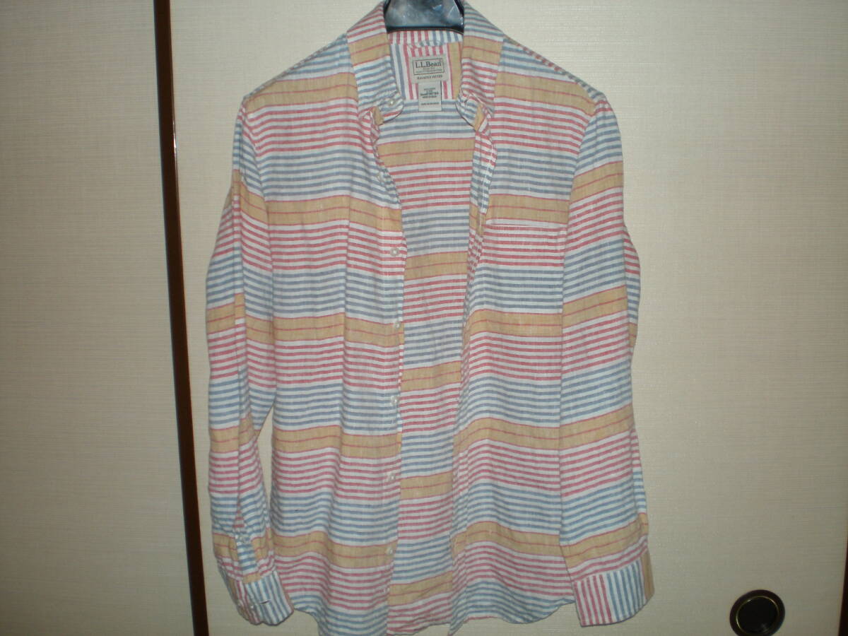 エルエルビーン L.L.Bean 長袖シャツ S-REG 100%LINEN拍卖