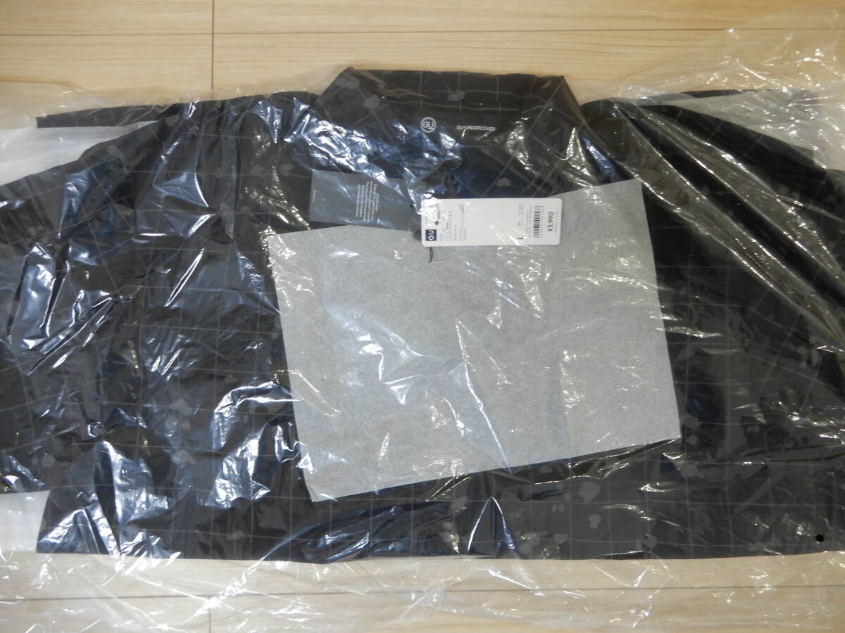新品 GU UNDERCOVER 新品 シアーオーバーサイズシャツ sizeL ブラック 長袖拍卖