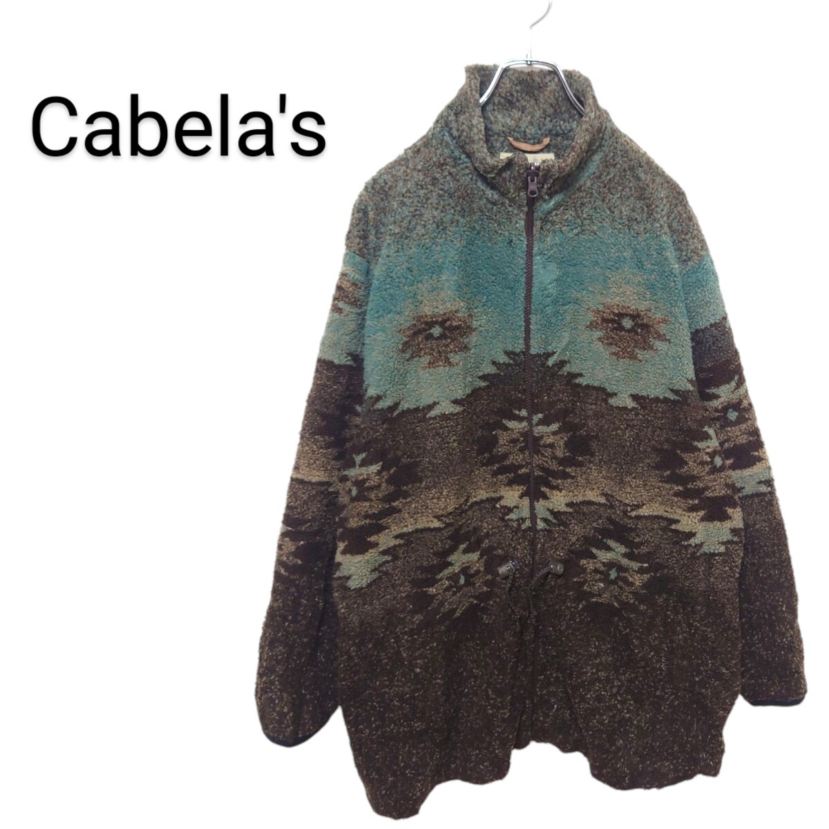 【Cabela's】ネイティブ柄フリースジャケット A-3064拍卖