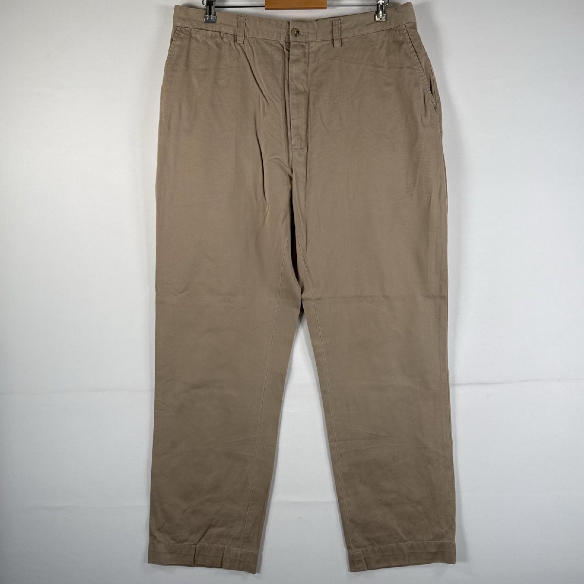 古着 ポロバイラルフローレン Polo by Ralph Lauren チノパンツ チノパン ワンポイント スラックス 大きいサイズ w38 L32 ベージュ メンズ拍卖