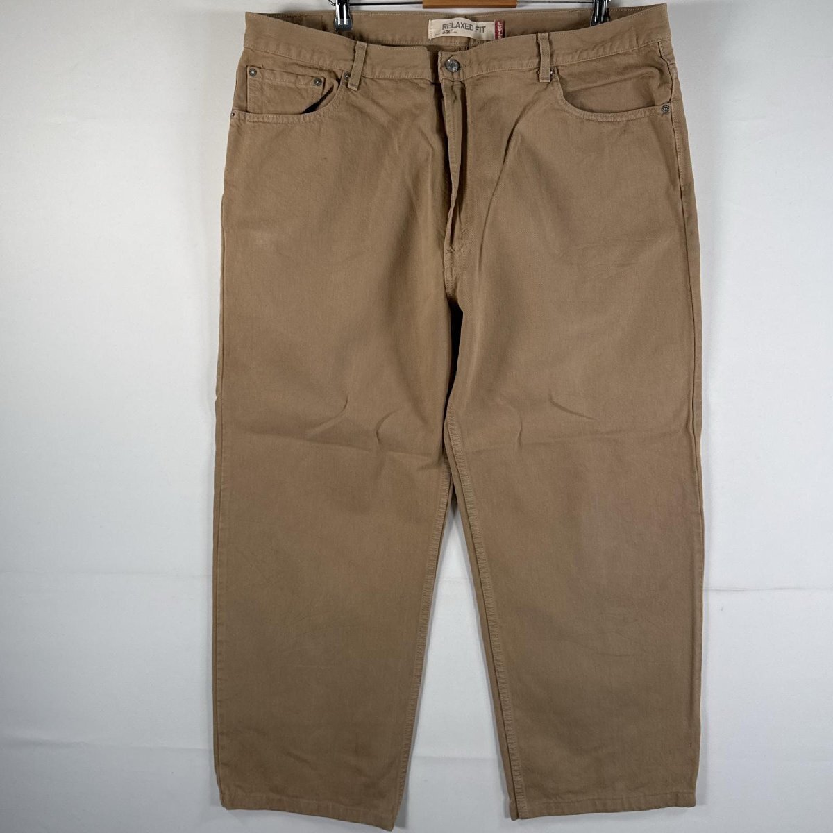古着 リーバイス Levi's デニムパンツ 550 ジーパン テーパード バギー 大きいサイズ オーバーサイズ w44 L32 ベージュ メンズ拍卖
