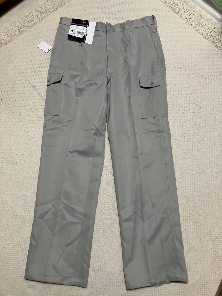 大幅値下げ!期間限定価格!売切新品BEISINGポリカーゴパンツ/ウエスト91cm/股下78cm/シルバーグレー!ラスト3着!早い者勝ち!拍卖