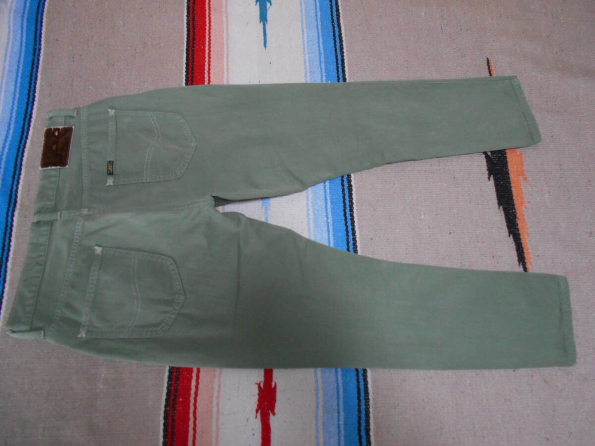 Lee RIDERS UNION MADEオリーブ スリム ジーンズ カウボーイCOWBOY WESTERN JEANS RODEO HOTROD MOTORCYCLE CHOPPER PUNK BIKER IRON HORSE拍卖