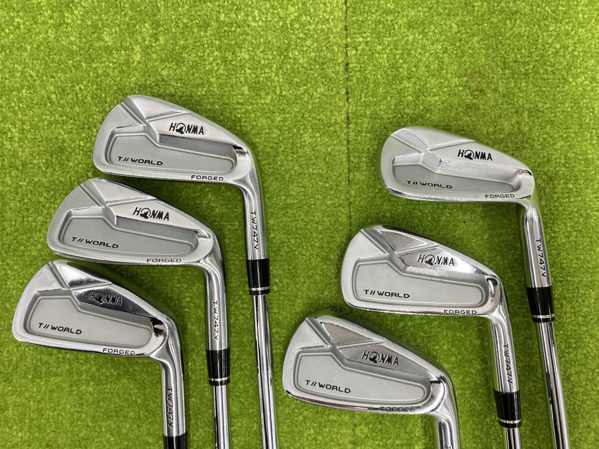 アイアンセット/HONMA GOLF/本間ゴルフ/TOUR WORLD 747V/AMT S200/フレックスS拍卖