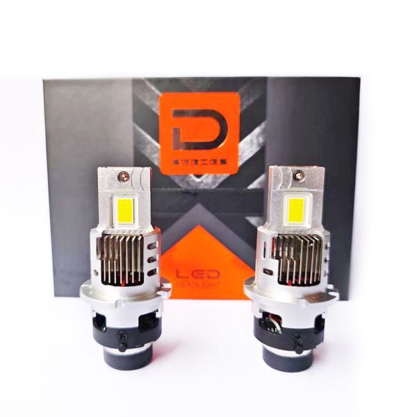 【安心1年保証】車検対応 led ヘッドライト ポン付け D4S/D4R 28,000LM led化 HID交換 35W 6000K 12Vキャンセラー内蔵 2本セット LF-D4拍卖