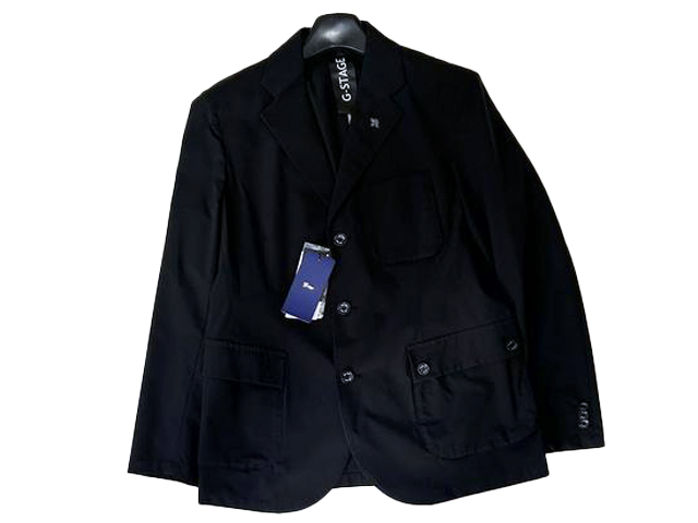 【送料無料】未使用新品/紙タグ付き【17600円】120202-011-b1 黒 S(44) G-stage/ジーステージ SOLOTEX 3Dポケット ジャケット拍卖