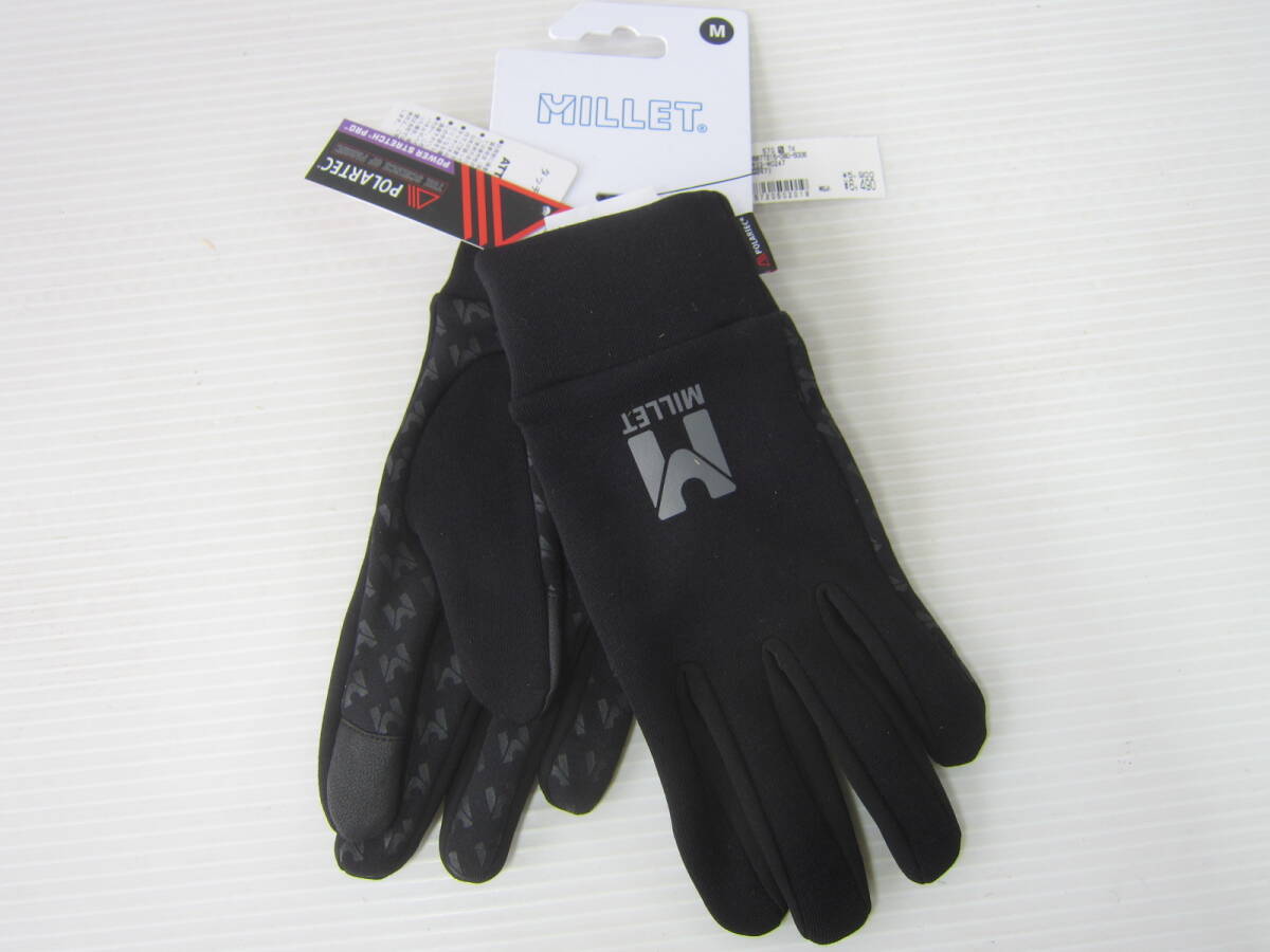 新品◆MILLET ミレー 防寒 トレッキング グローブ M Glove ¥6490 黒ブラック タッチパネル対応 保温グリップ アウトドア 登山 キャンプ /L拍卖