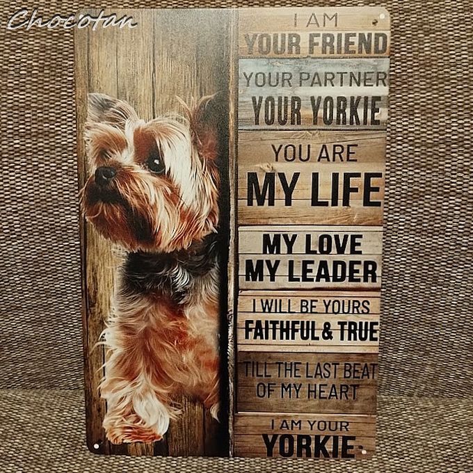 【送料無料】ヨークシャーテリア ⑬ MY LIFE サインプレート メタル看板 【新品】拍卖