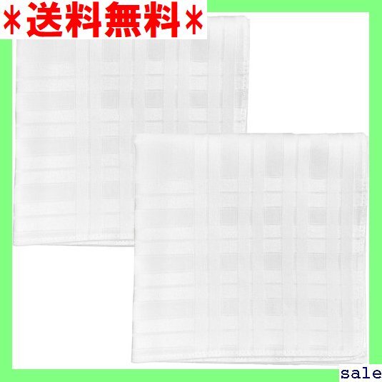 ☆人気商品 インターモード ハンカチ メンズ 先染め 白ハンカチ 01 39 6001A ホワイト 約47cm×47cm 107拍卖