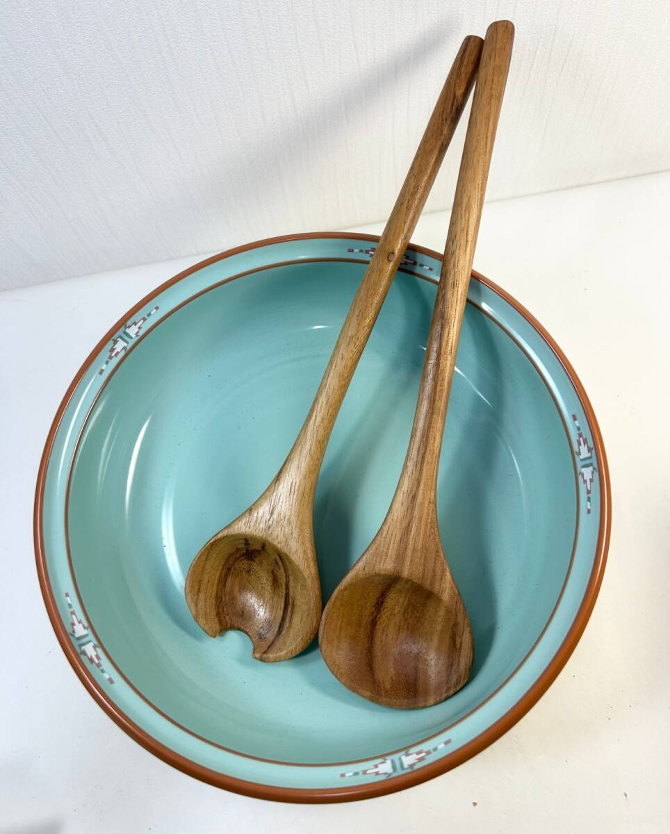 ☆★☆ノリタケ ストーンウェアボルダーリッジ BOULDER RIDGE サラダボール サーバー付き☆★☆拍卖