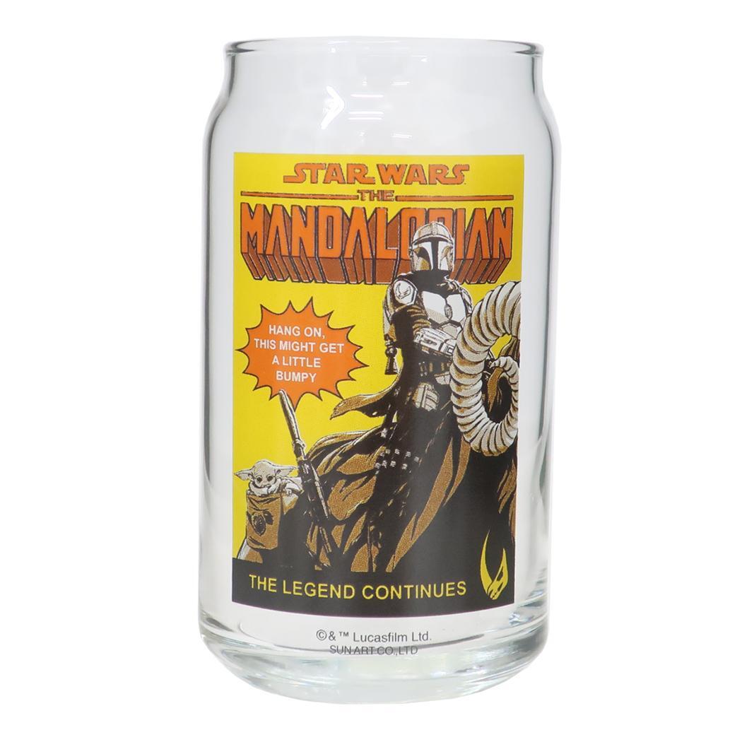スターウォーズ ガラスコップ 缶型グラス マンダロリアン&グローグー イエロー STAR WARS サンアート プレゼント ギフト拍卖
