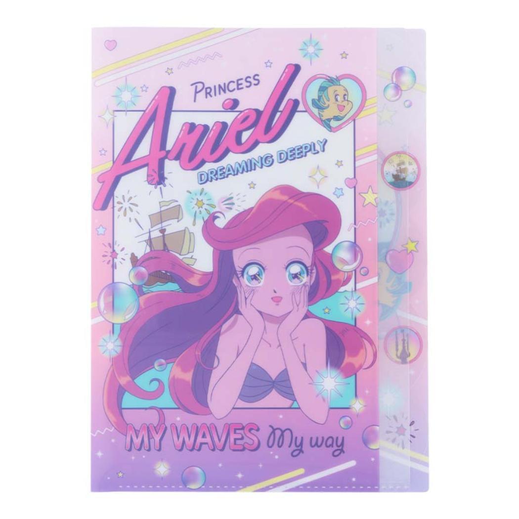 リトルマーメイド ポケットファイル ダイカットクリアファイル5P アリエル バレエコア Y2K ディズニープリンセス サンスター文拍卖