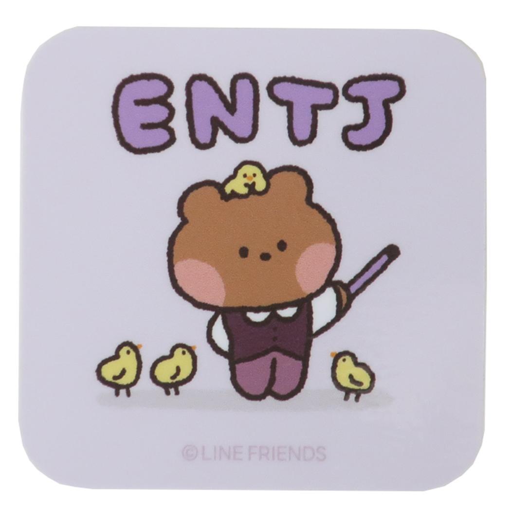 LINE FRIENDS minini ダイカットシール MBTIステッカー ブニニA ENTJ サンタン デコレーション スマホ拍卖