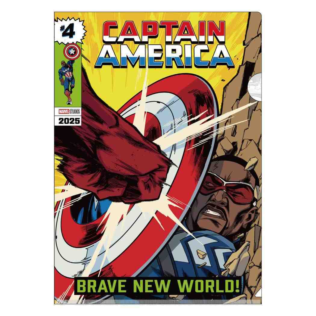 キャプテンアメリカ:ブレイブ ニュー ワールド クリアフォルダー A4シングルクリアファイル 新入学 MARVEL インロック コ拍卖