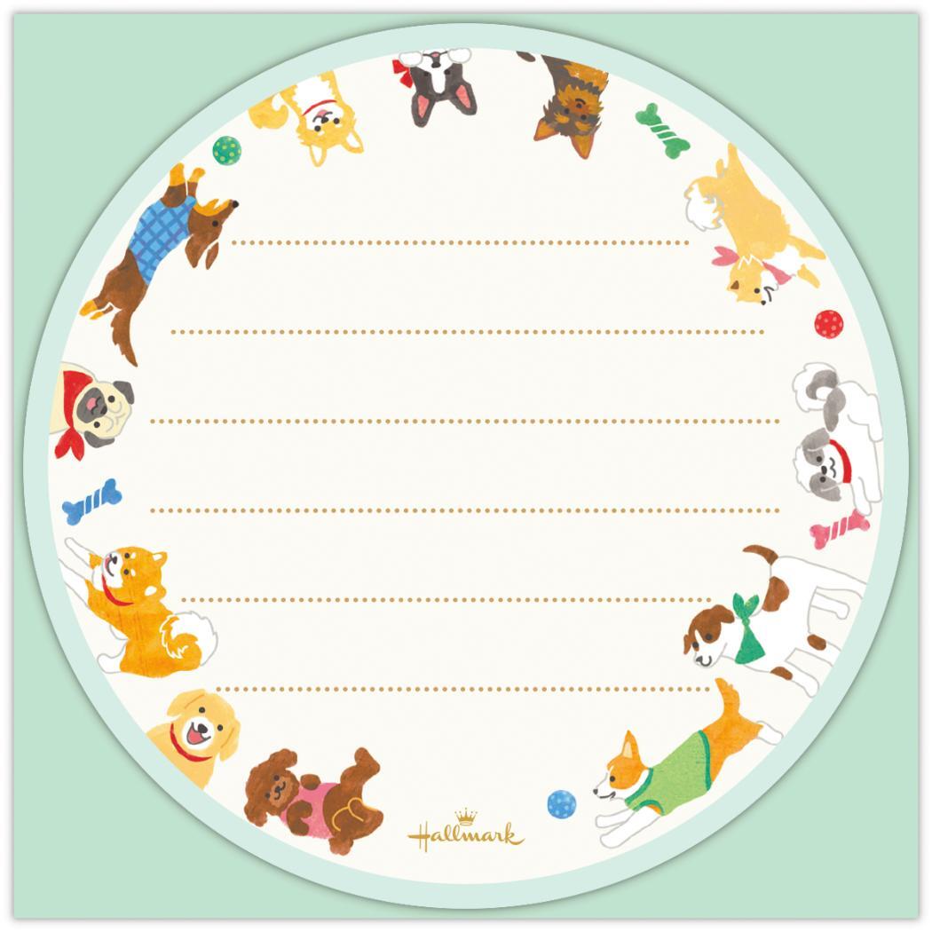 メッセージシート ミニレターシート 10枚入 いぬ 犬 日本ホールマーク 手紙 レター メッセージ 手渡し 一言メモ グッズ拍卖