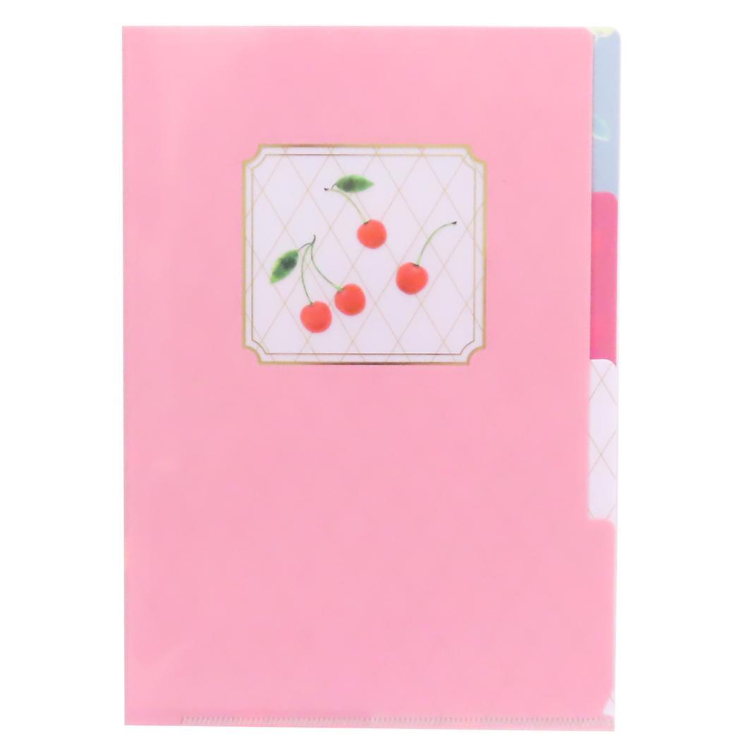 colorfruits ポケットファイル A5ポケットクリアファイル cherry 新入学 Green Flash 新学期準備文具拍卖
